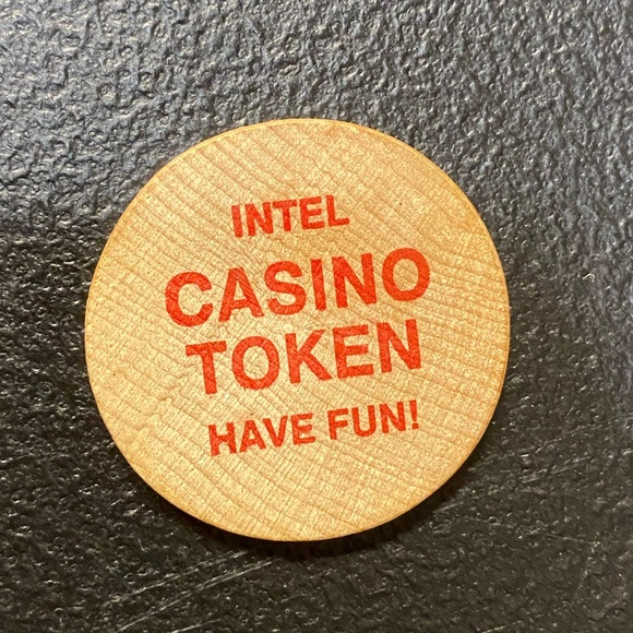 Vintage Intel Computer Coin Wooden Nickel Casino Coin Indian Head RARE! - Picture 2 of 6